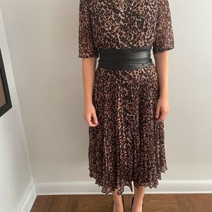 Nanette Lepore cheetah print button down dress